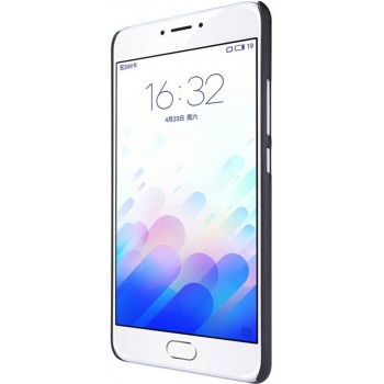 Meizu M3 Note deklas juodas "Nillkin" Frosted Shield + plėvelė